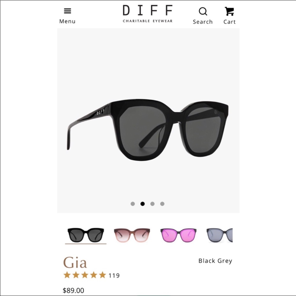 Diff Eyewear Black Gia Sunglasses